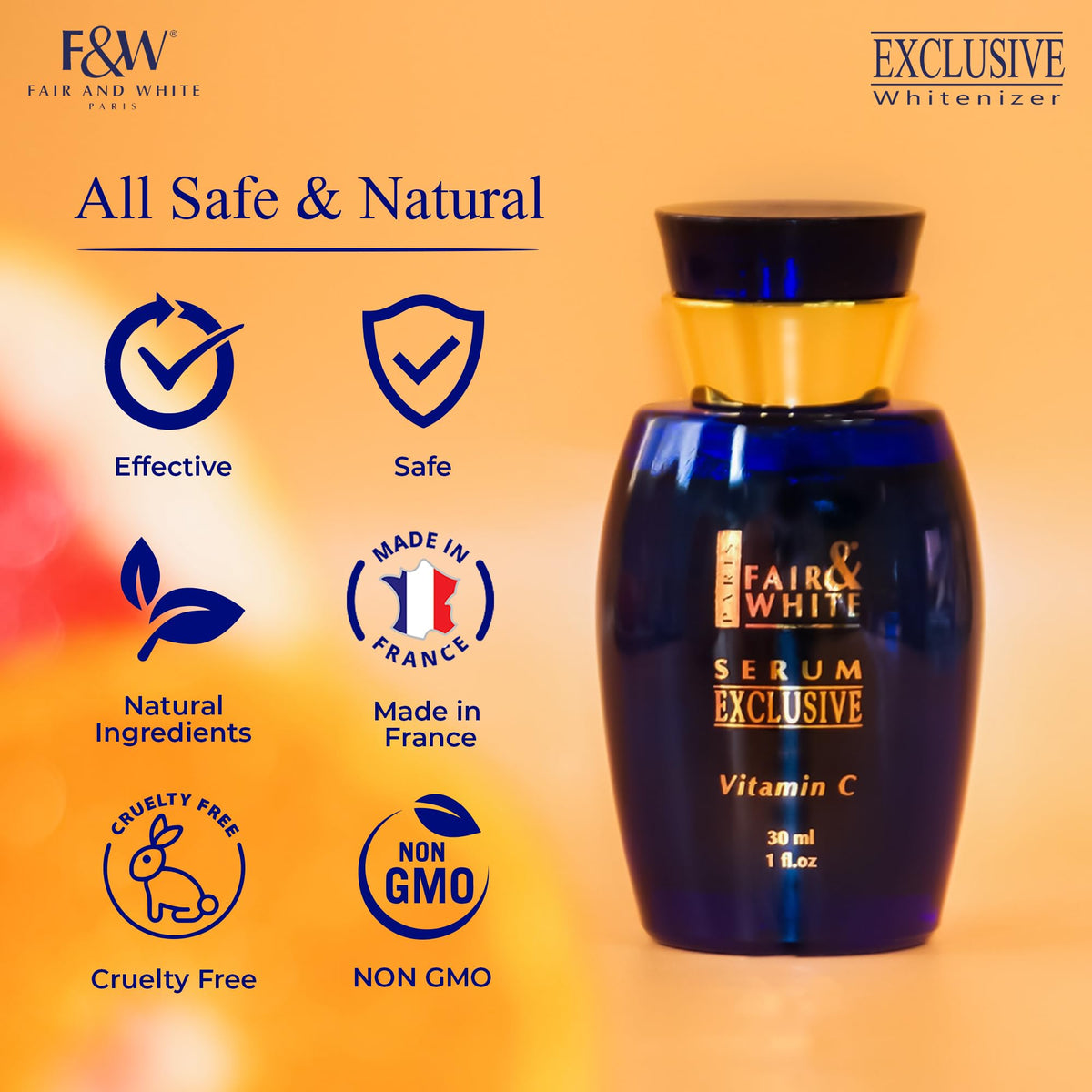 F&W Vitamin C serum being applied for smooth absorption