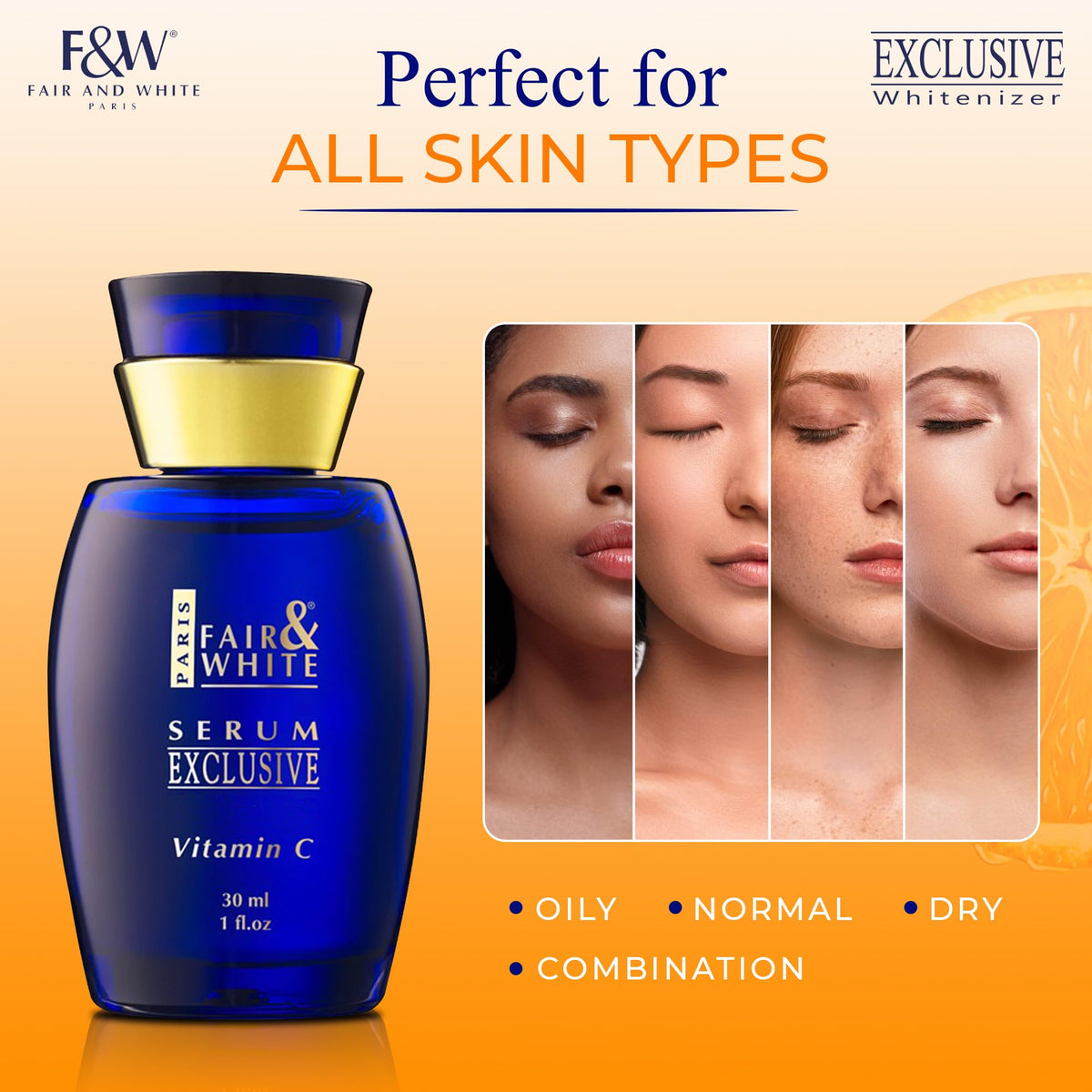 F&W Vitamin C serum droplet detail showing lightweight texture