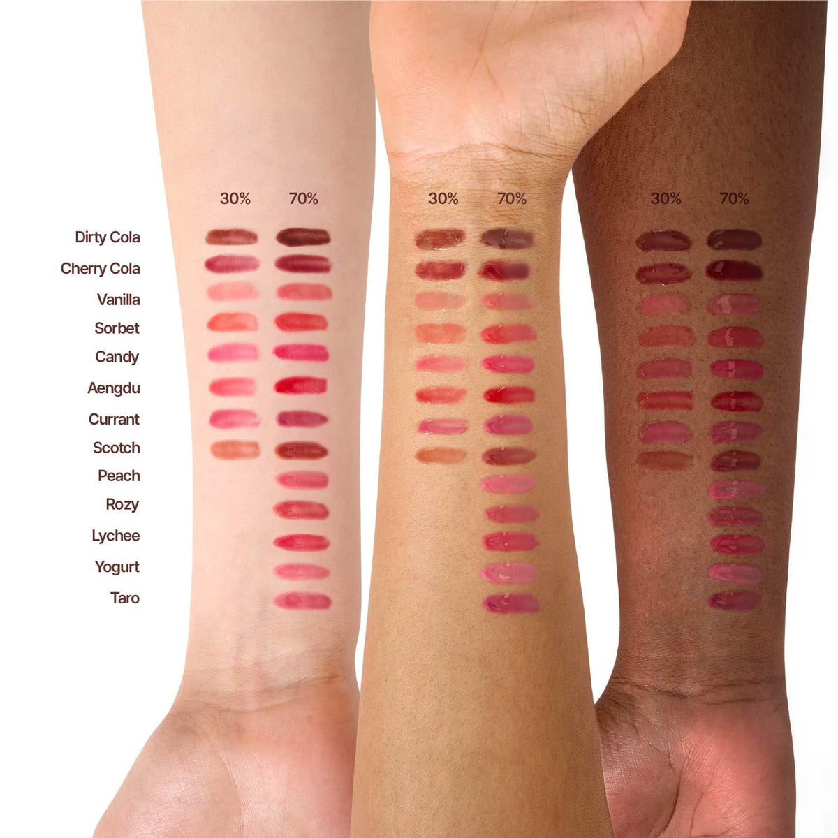 Fwee 3D Voluming Gloss on lips yields juicy, glossy look