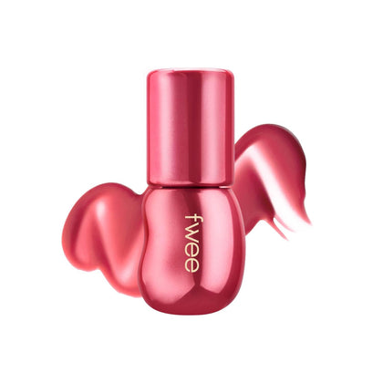 fwee 3D Voluming Gloss Lychee 70% bottle close-up, rich pigment and high shine