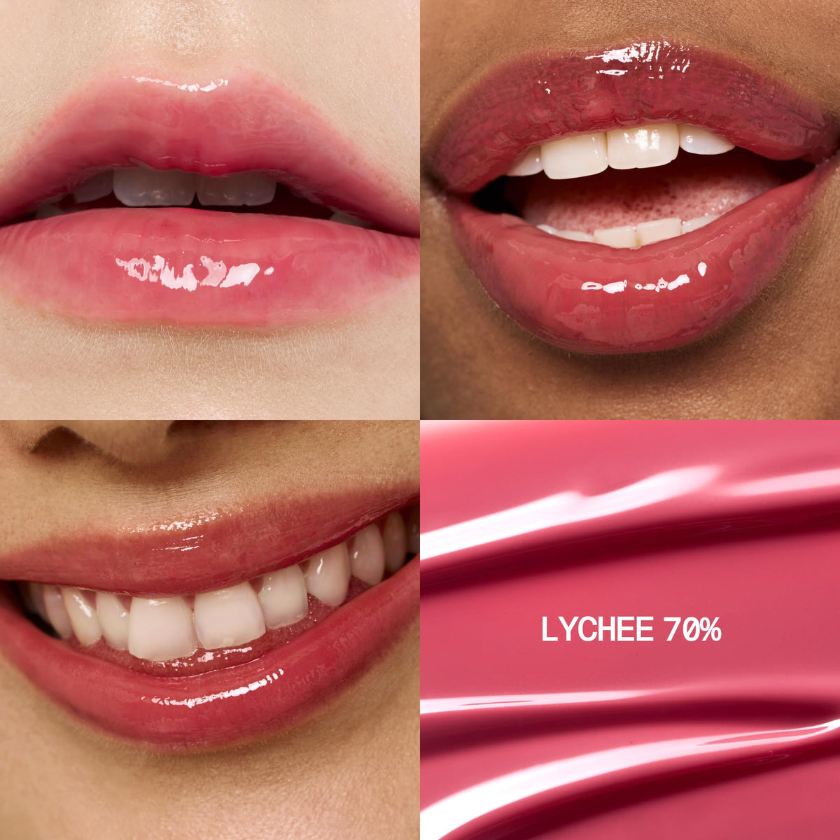 fwee 3D Voluming Gloss Lychee 70% wand application shows smooth glide