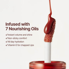 Cooling, moisturizing feel as Fwee gloss glides on lips