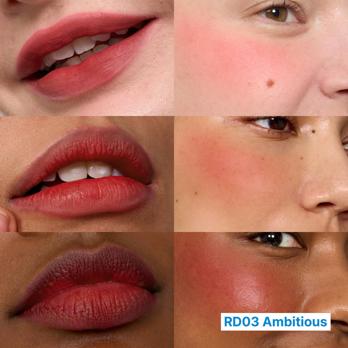 Fwee Ambitious texture close-up showing creamy-pudding finish for natural blush and lip.