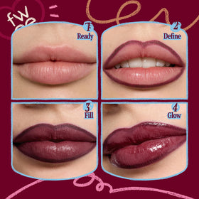 Fwee long-lasting lip liner maintains color with strong adhesion.