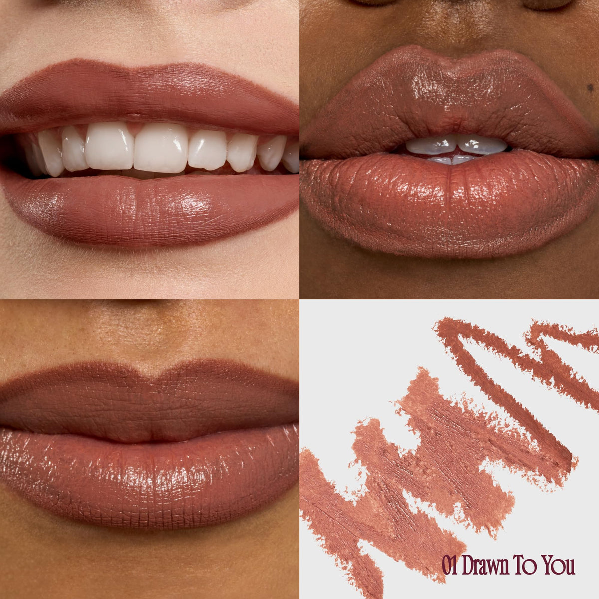 Fwee satin finish color Drawn To You for glowing lips with even pigment.