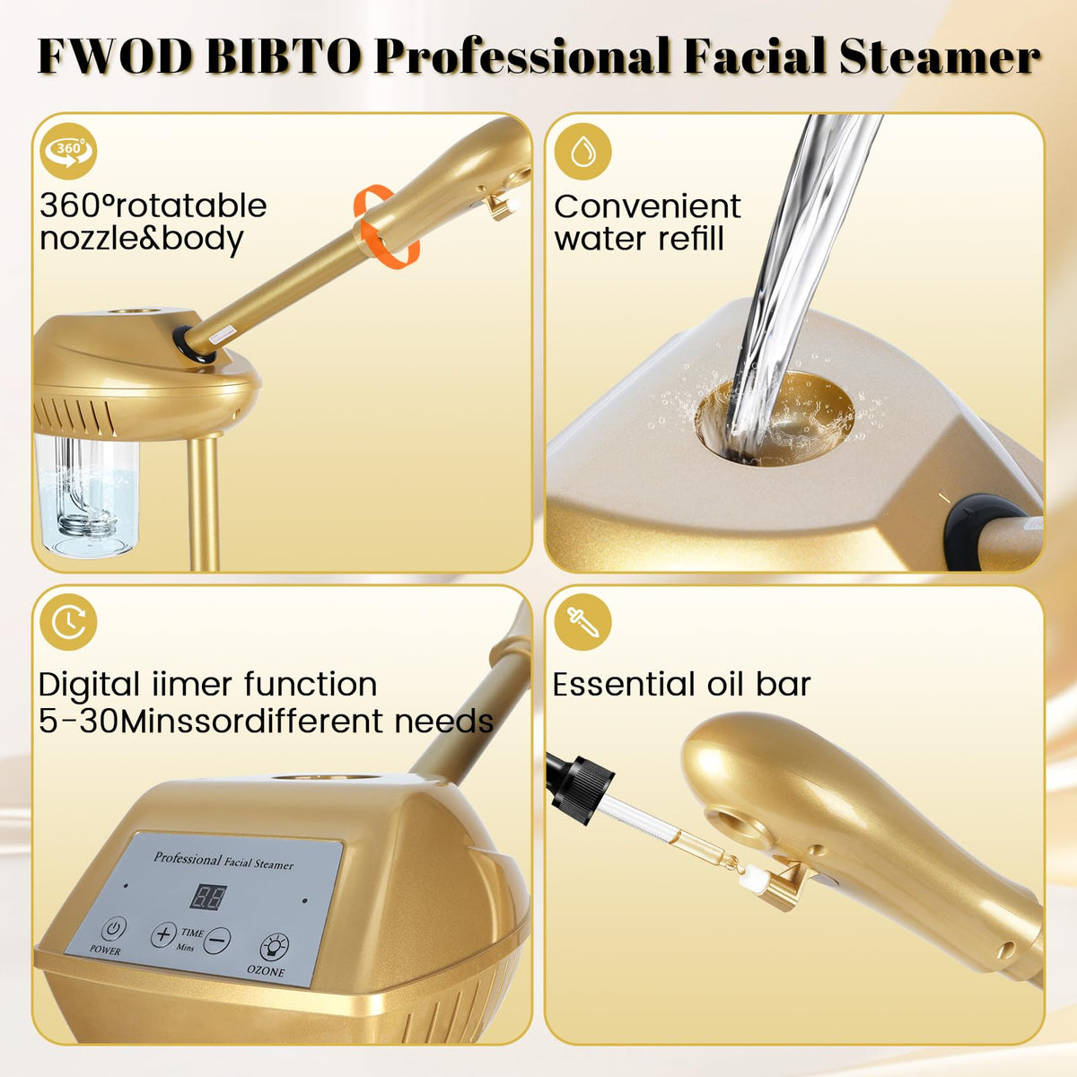 FWOD BIBTO 360 degree nozzle rotation for flexible coverage