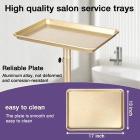 FWOD BIBTO height-adjustable salon tray supports ergonomic styling sessions.