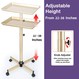 FWOD BIBTO rolling tray with casters for smooth, quiet mobility.