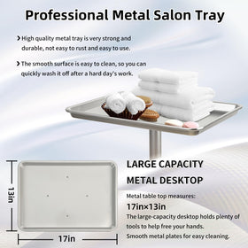 FWOD BIBTO salon tray with four casters enables stable mobility.