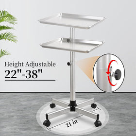 FWOD BIBTO salon tray on wheels for smooth, quiet station transitions.