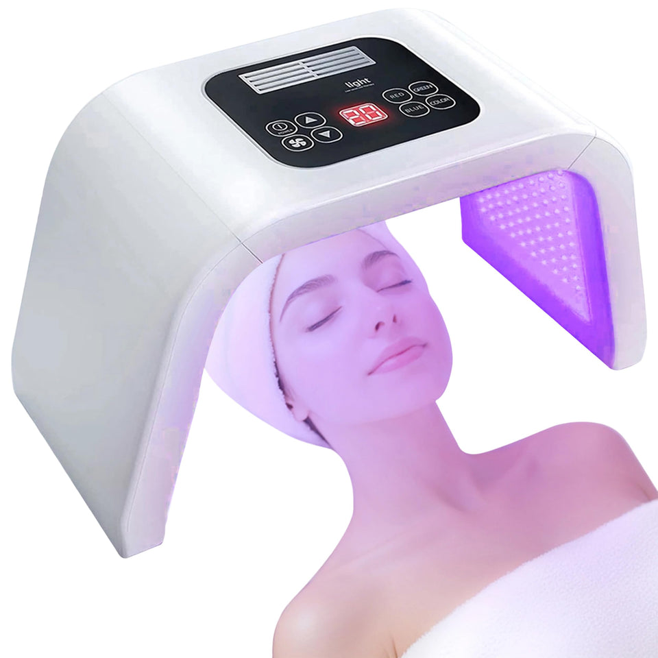 Fxtiaa LED Face Tool front view with broad facial coverage for home skincare.