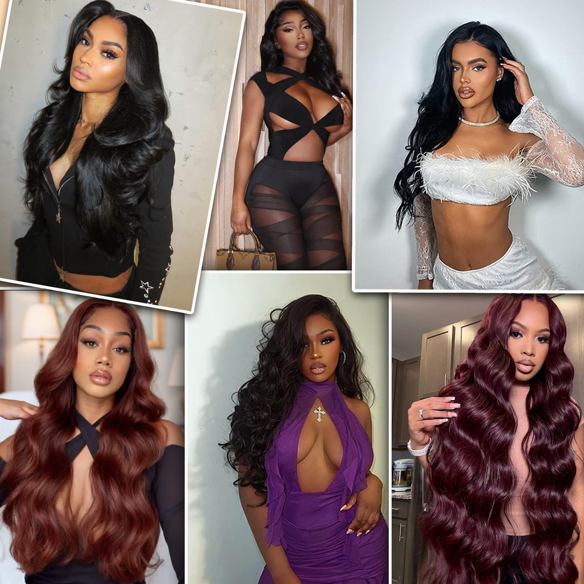 FYLBSR easy-care V-part wig suitable for weddings and events