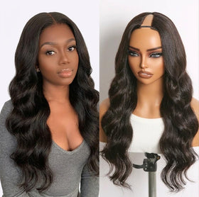 FYLBSR V-part wig with drawstring cap offers secure glue-free wear