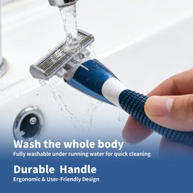 FYNEDGE wall-mount hook option included with the razor set.
