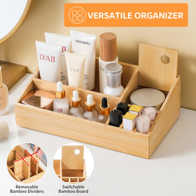 fyoolym compact bamboo cabinet saves desk space while keeping essentials accessible