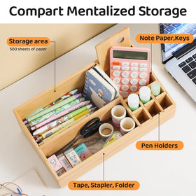 fyoolym makeup storage box drawer stores brushes, skincare and pens for easy access