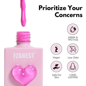 FZANEST DIY manicure setup with kit and sleek packaging.