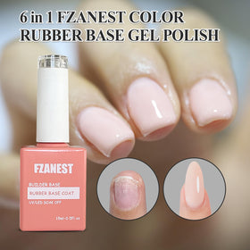 FZANEST builder gel swatch shows sheer color and natural finish.