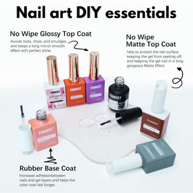 FZANEST rubber top coat bottle seals color with flexible, high-gloss protection.