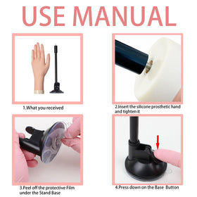 fzbinglu acrylic nails practice hand with holder for beginners