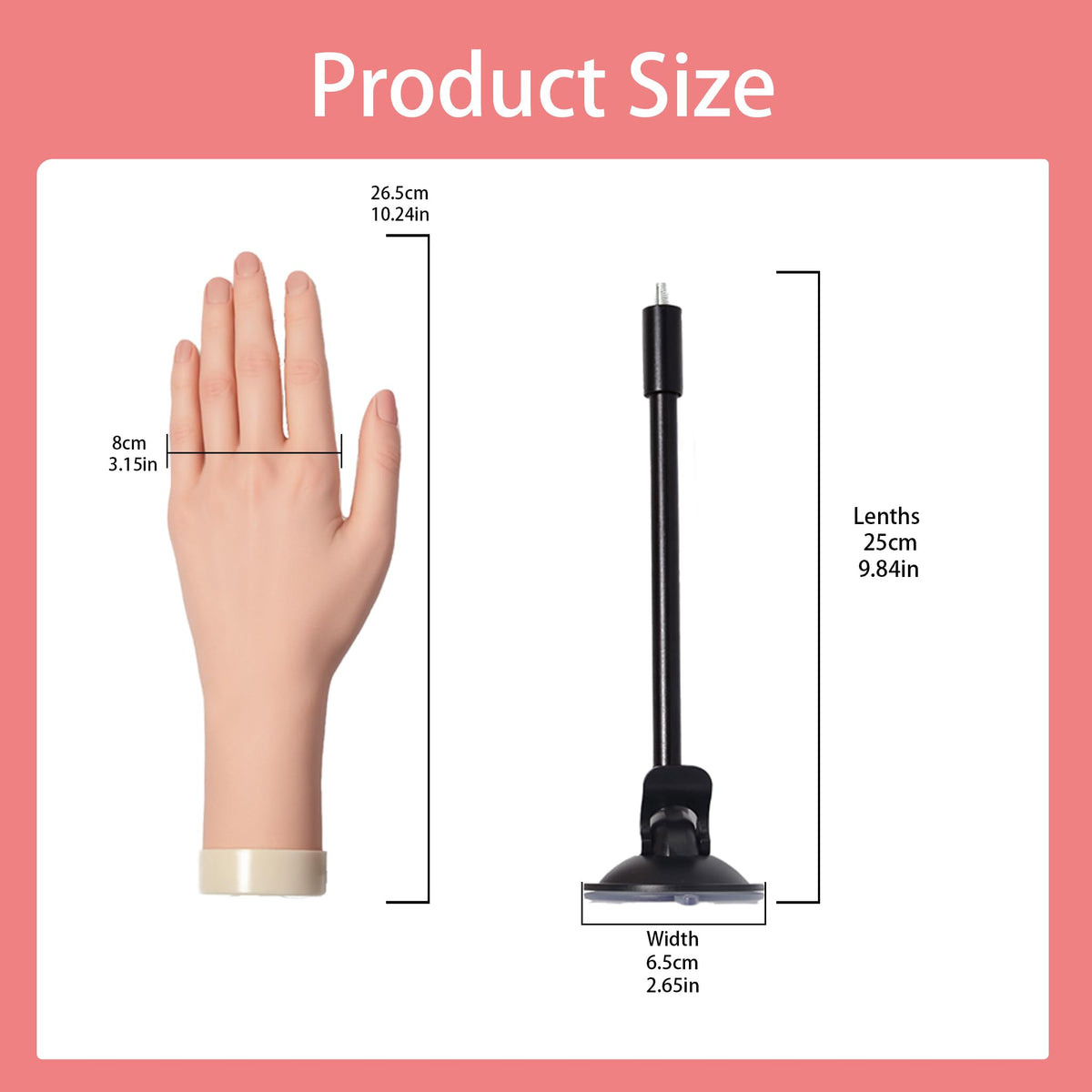 fzbinglu complete nail art trainer kit with stand and hand