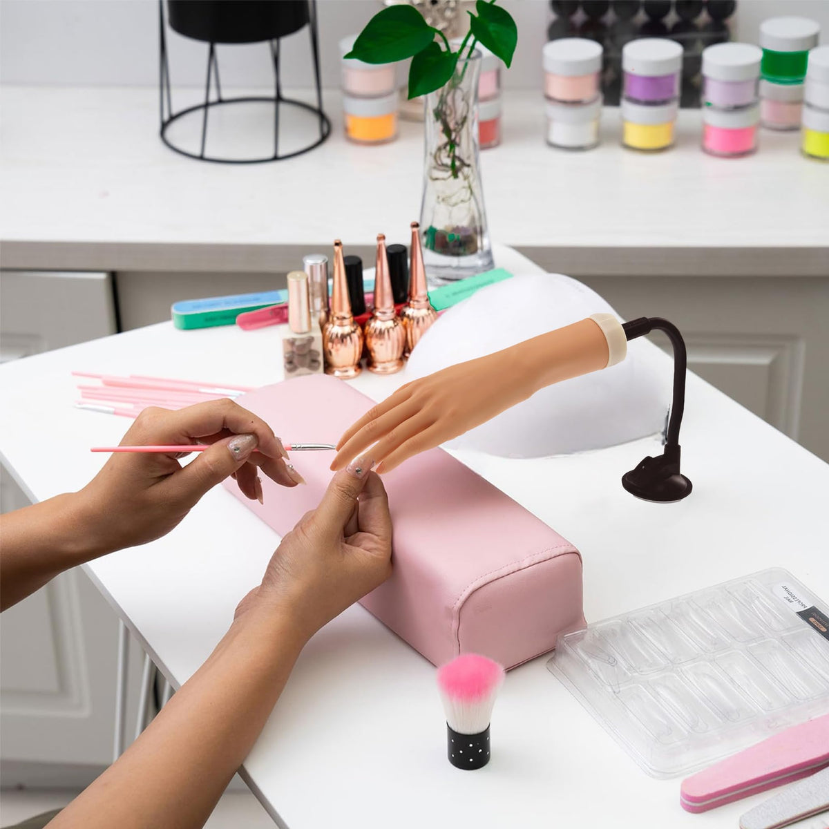 fzbinglu desk-friendly nail practice hand for professional use