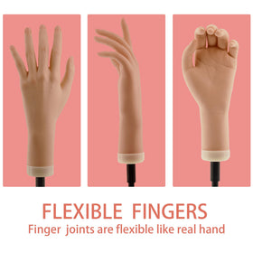 fzbinglu realistic nail training hand for gel and wrap practice