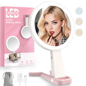 FZIFZI magnifying mirror 10x and 1x close-up view for precise shaping.