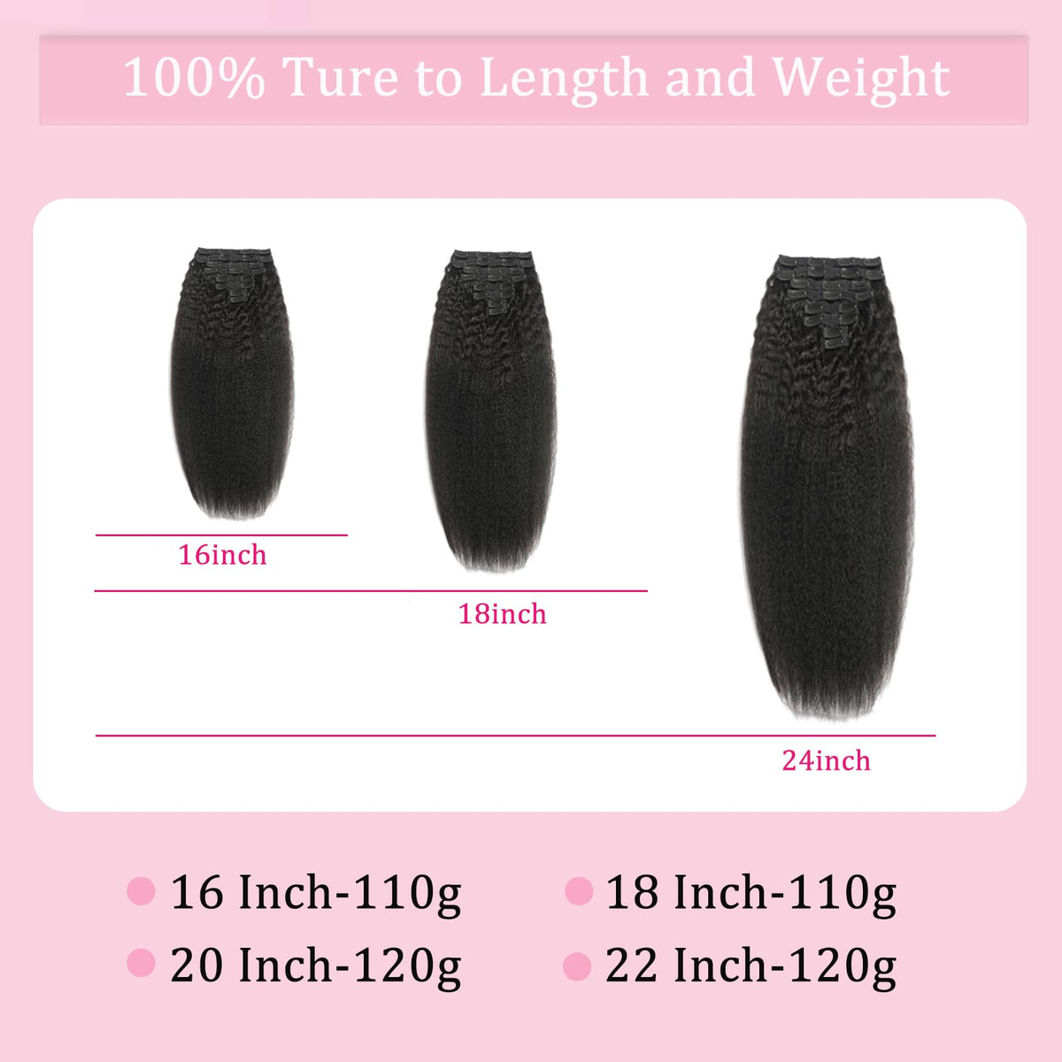 FZV eight-piece clip-in set for full head volume and length