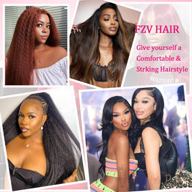 FZV natural black shade look showing enhanced length and fullness