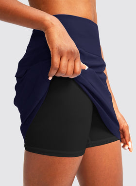 G Gradual skorts high-waist band shows tummy control and secure fit
