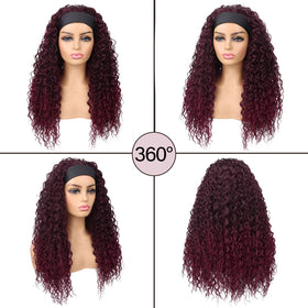 G&T Wig dark roots long curly synthetic hair for durable daily use.
