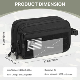 G4Free toiletry bag side buckle strap enables easy hanging on hooks