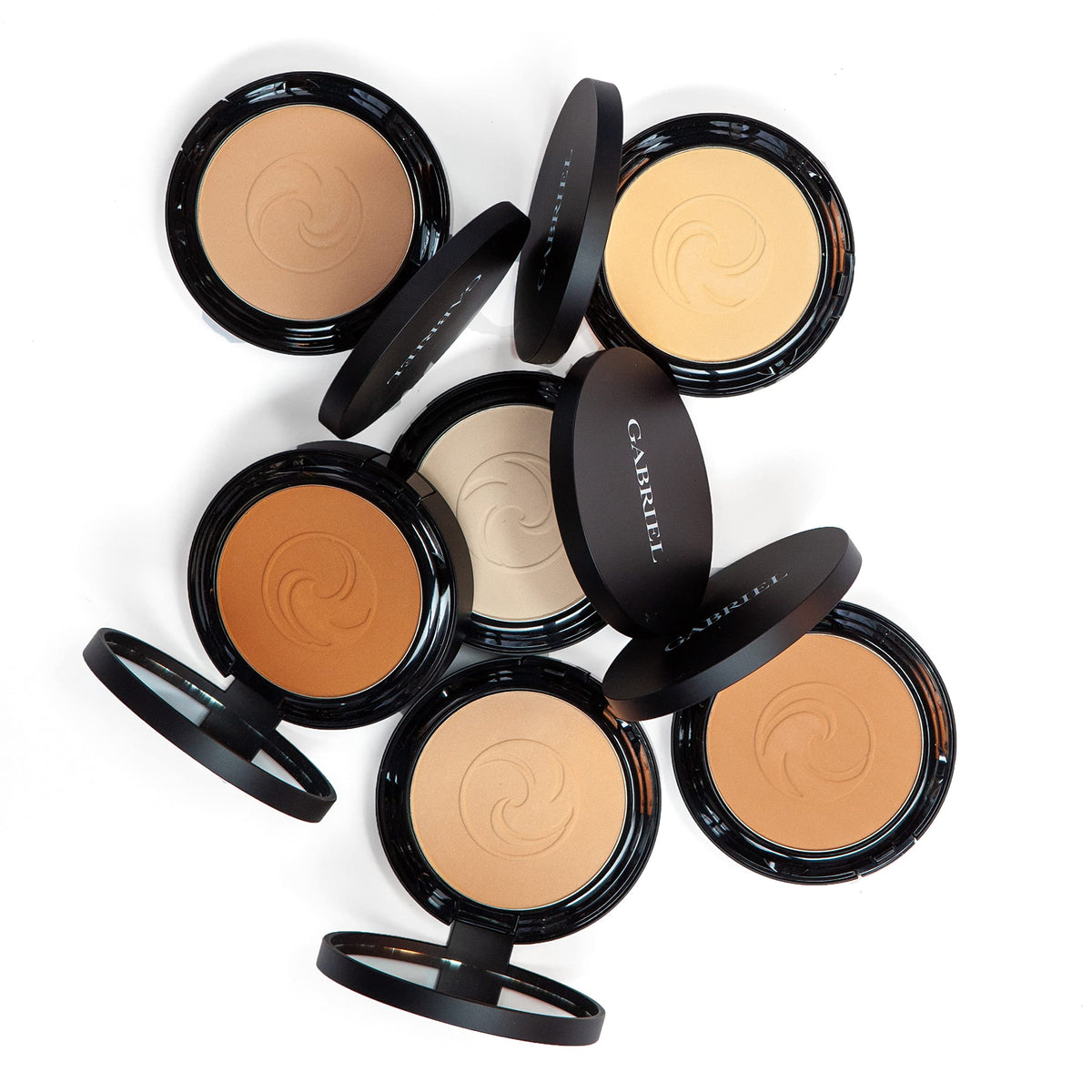 Gabriel Cosmetics application with brush delivering a smooth matte finish