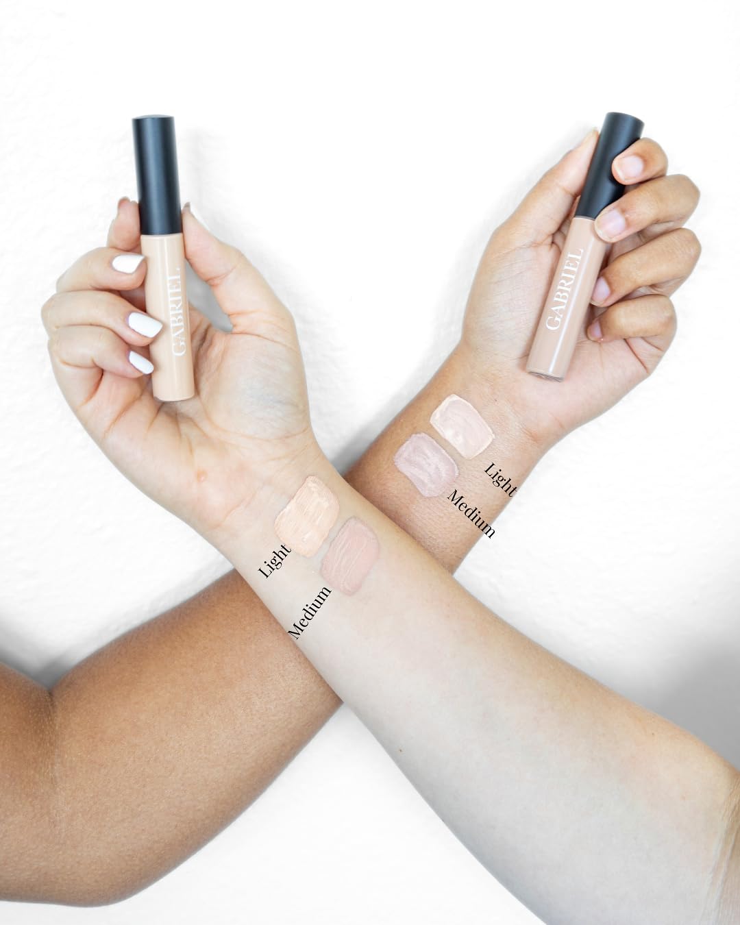 Gabriel Cosmetics Cream Concealer Medium on blemishes delivers seamless concealment for a flawless finish.