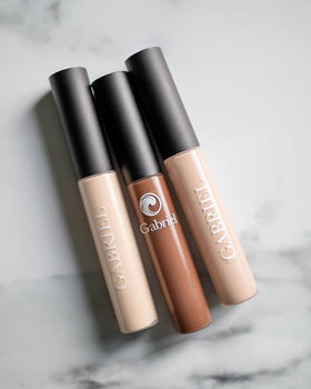 Gabriel Cosmetics Cream Concealer Medium bottle and applicator demonstrate quick, precise coverage.