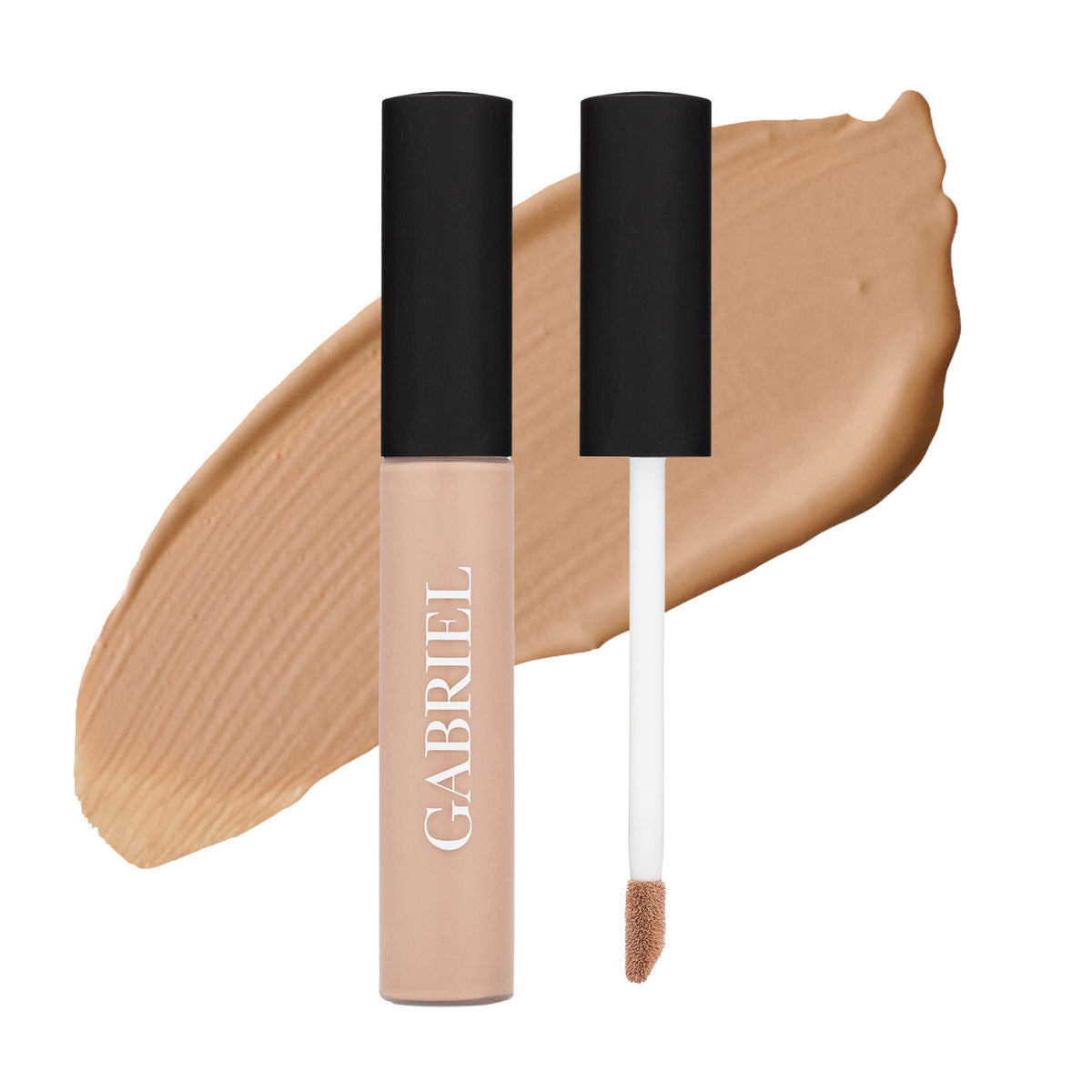 Gabriel Cosmetics Cream Concealer Medium swatch shows smooth, buildable coverage for a natural look.