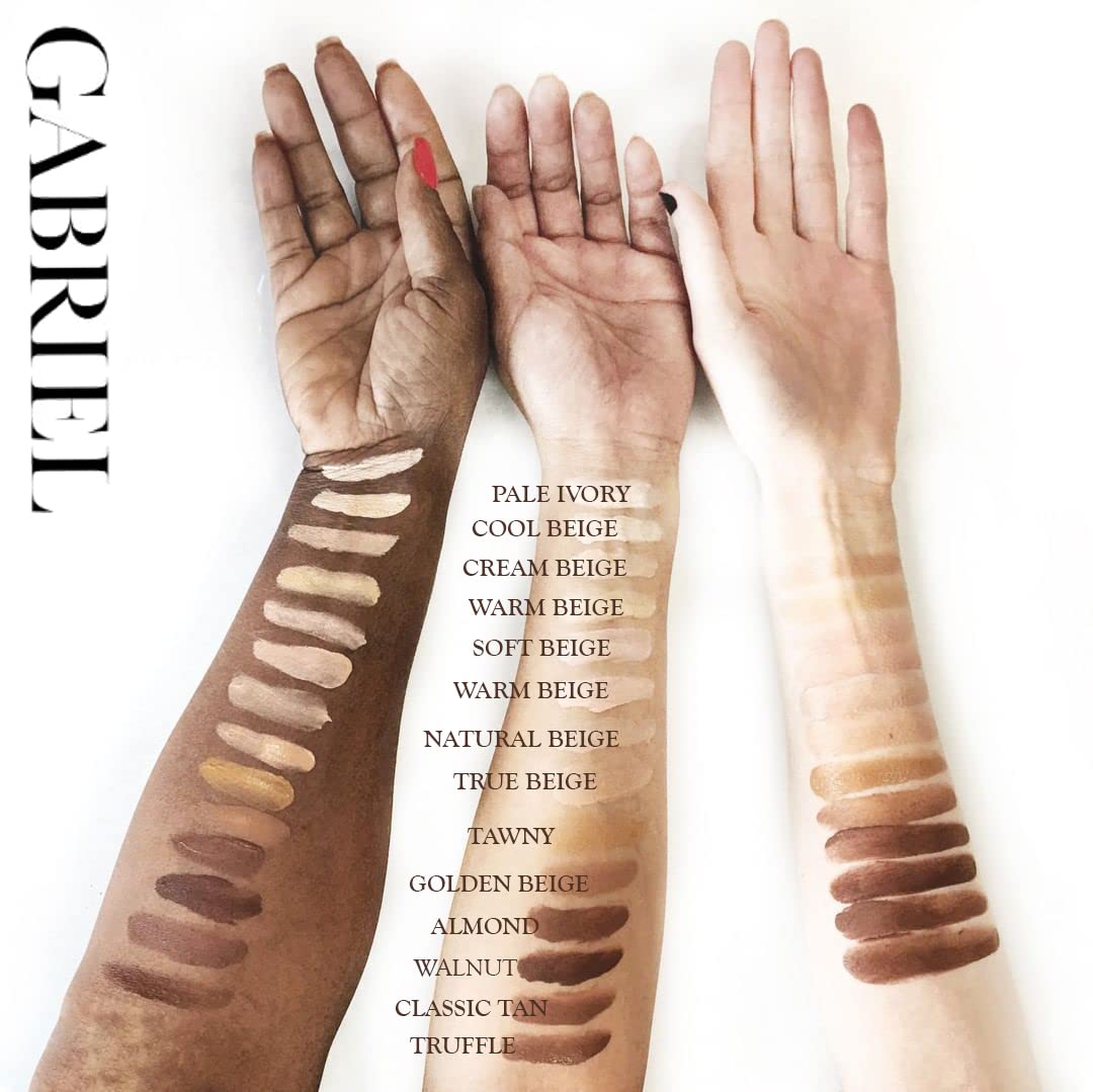 Close-up texture of Gabriel Cosmetics foundation showing creamy consistency.