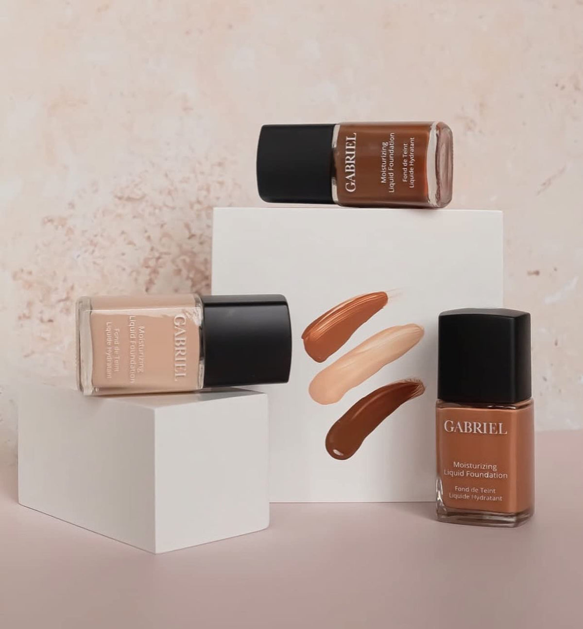 Gabriel Cosmetics Liquid Foundation pump-dispensing feature enables precise control.