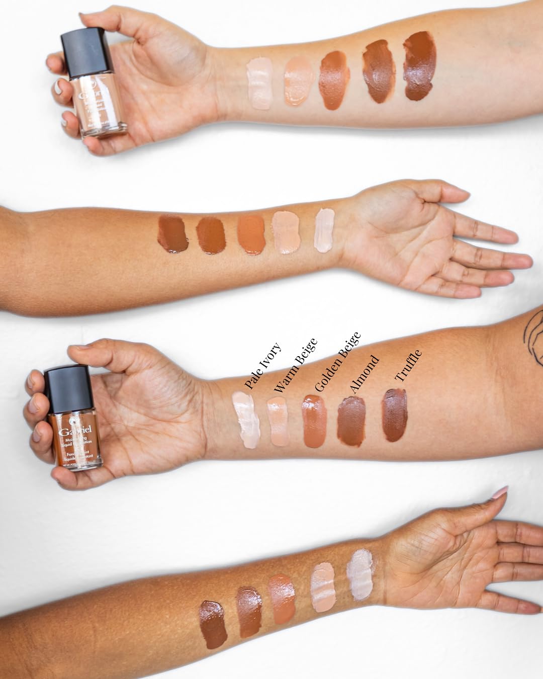 Close-up of Gabriel Cosmetics foundation pump for easy daily use
