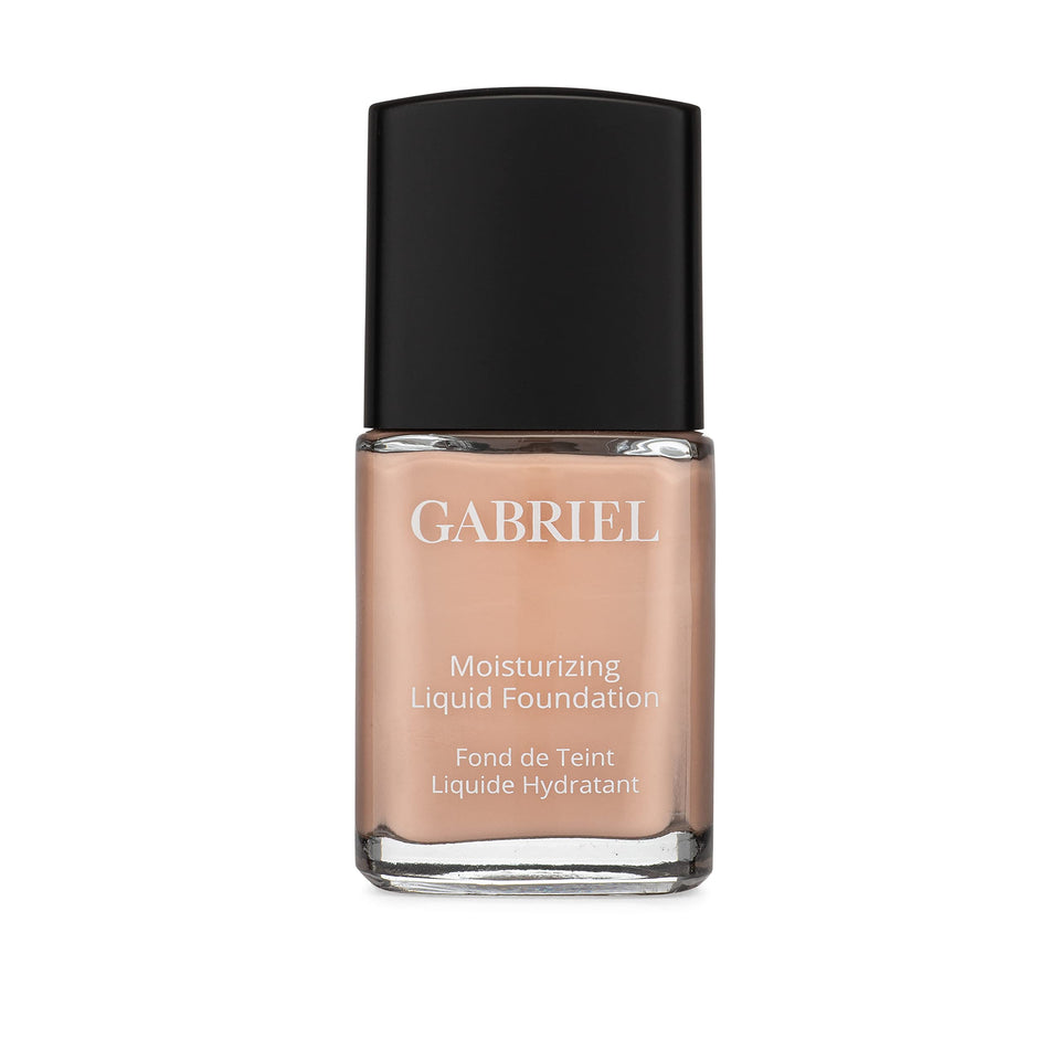 Gabriel Cosmetics Liquid Foundation Soft Beige bottle for even, silky skin.