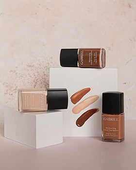 Gabriel Cosmetics foundation texture close-up highlighting creamy coverage
