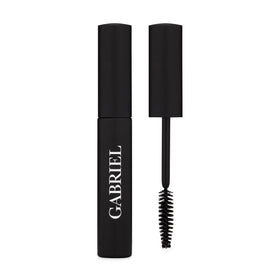 Gabriel Cosmetics Mascara Black bottle closeup for voluminous lashes.