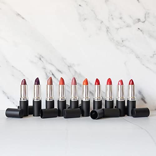 Gabriel Cosmetics Organic Lipstick Clay color palette swatches illustrate versatile shades.