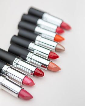 Gabriel Cosmetics Organic Lipstick close-up shows mineral-based color with jojoba oil.