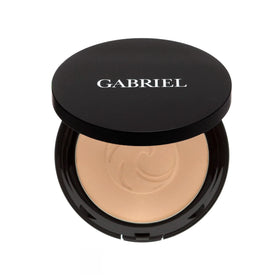 Gabriel Cosmetics pressed mineral powder in Medium Beige for a matte, shine-free look