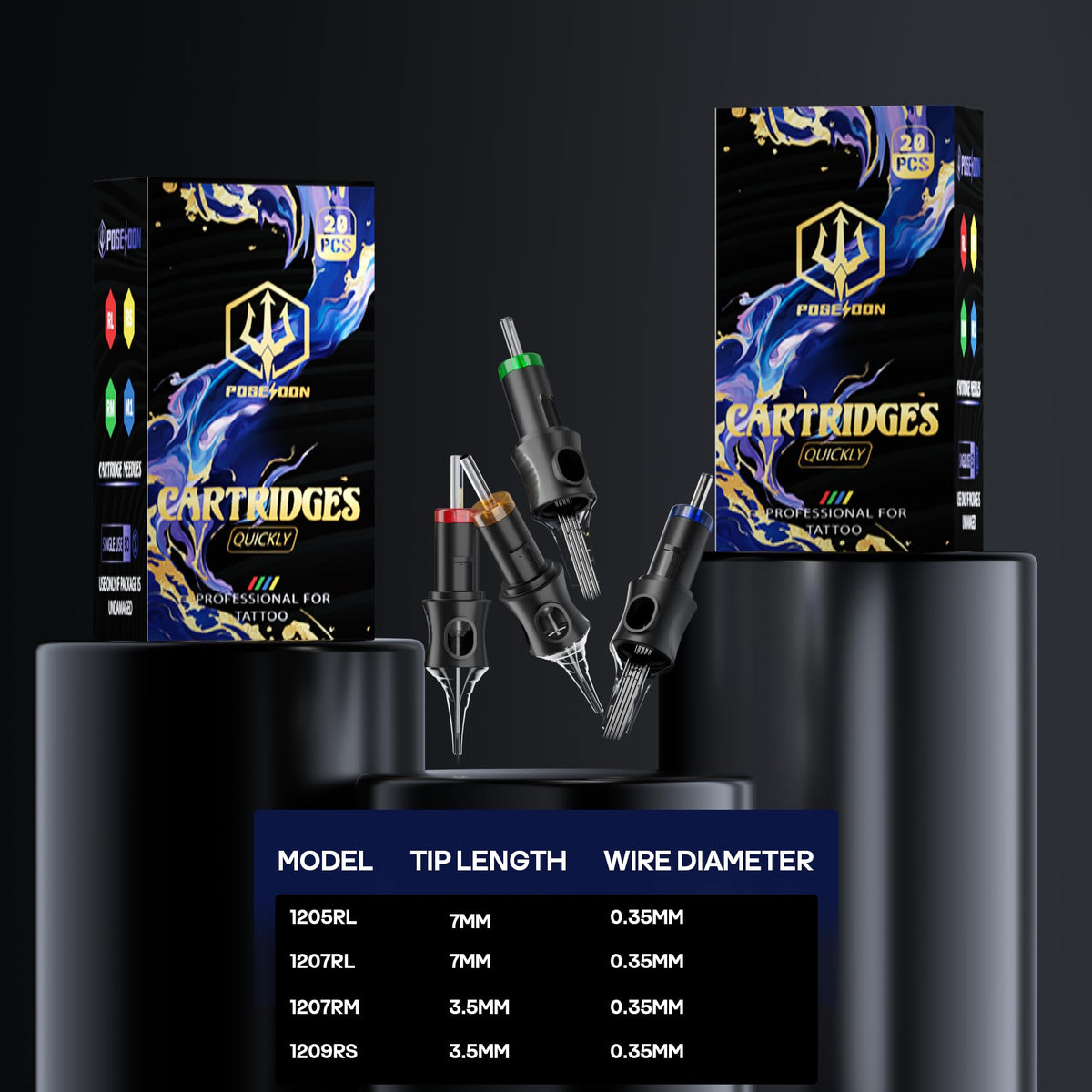 GAEA Poseidon color ink set offers vibrant shades for creative experimentation.