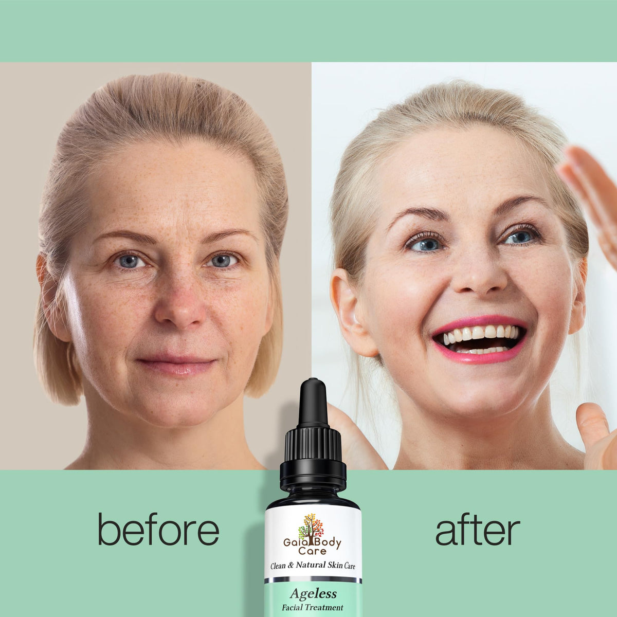 Gaia bakuchiol oil dropper highlights precise application for daily nourishment