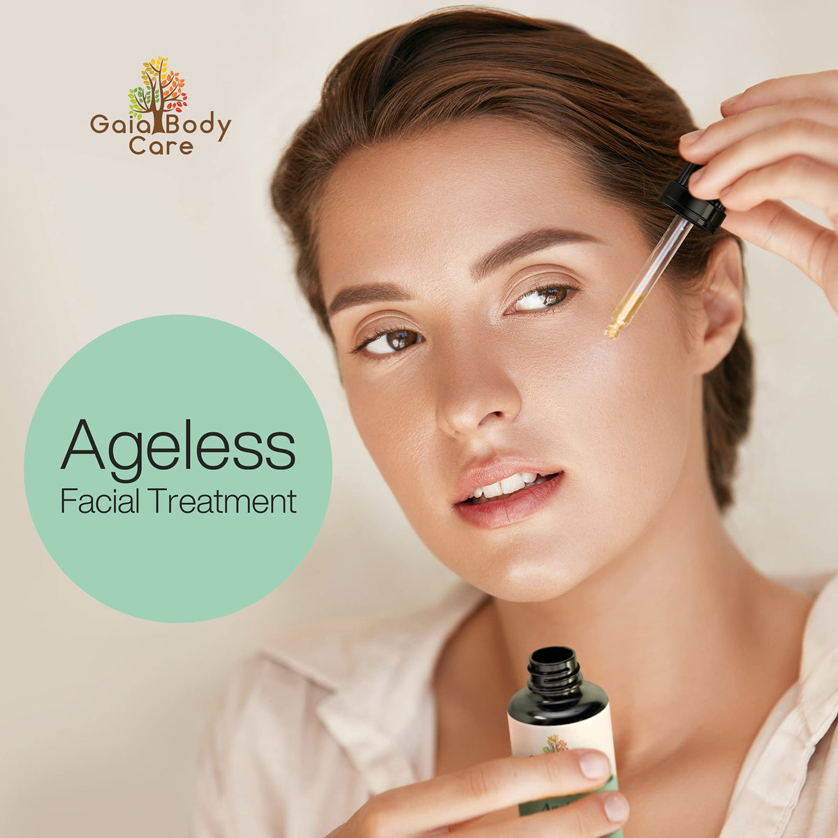Gaia bakuchiol oil on skin prep demonstrates hydrating pre-application routine