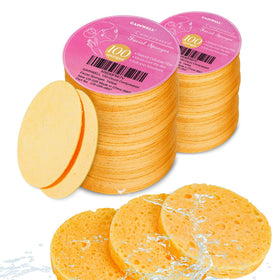 GAINWELL 200PCS compressed facial sponges ready for travel cleansing